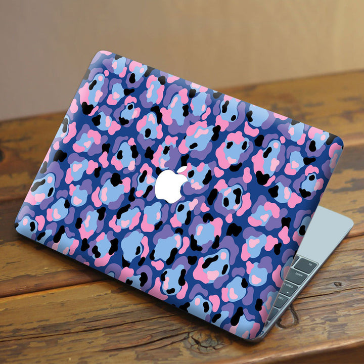 Laptop Skin for Apple MacBook - Tiger Design Pink Blue - SkinsLegend