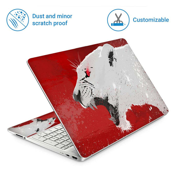 Full Panel Laptop Skin - Tiger Roar Art