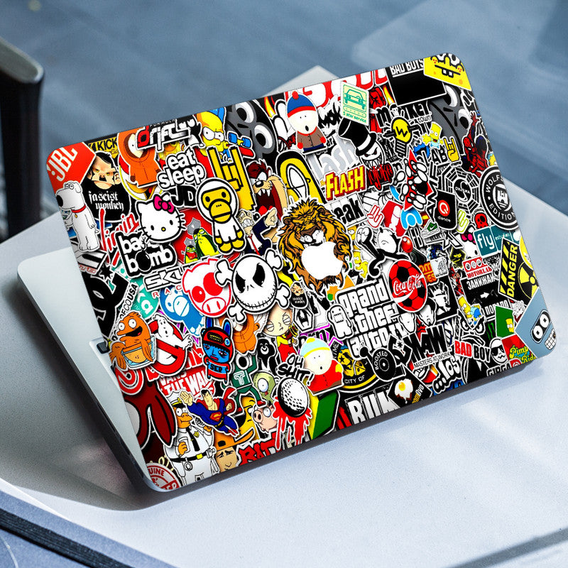 Laptop Skin for Apple MacBook - Tiger Sticker Bomb – SkinsLegend