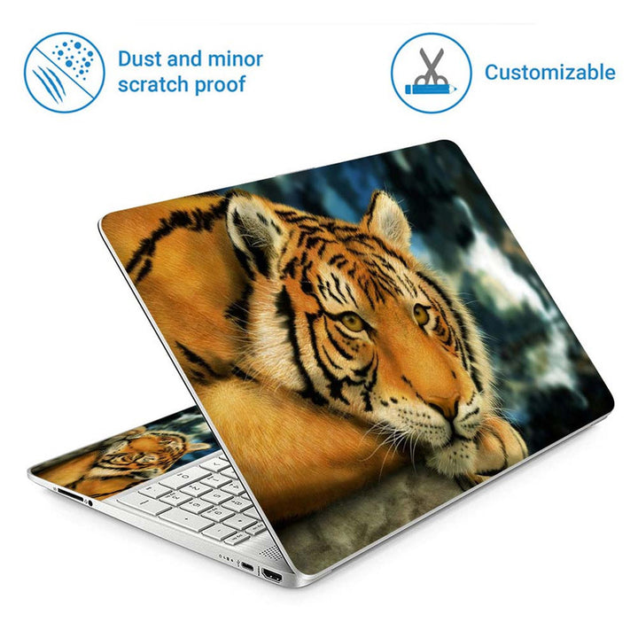 Full Panel Laptop Skin - Tiger Watching