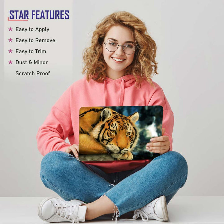 Full Panel Laptop Skin - Tiger Watching