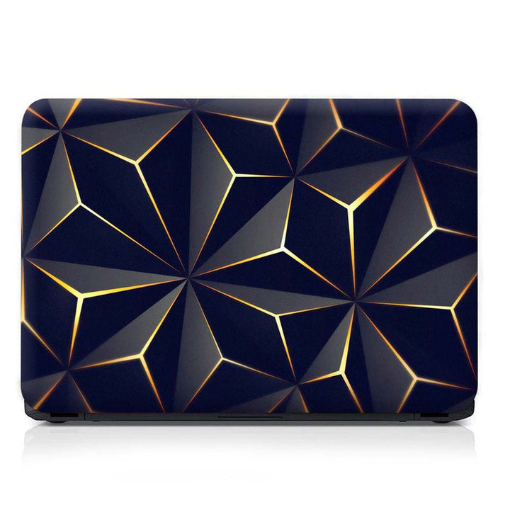 Full Panel Laptop Skin - Triangle Black Gold