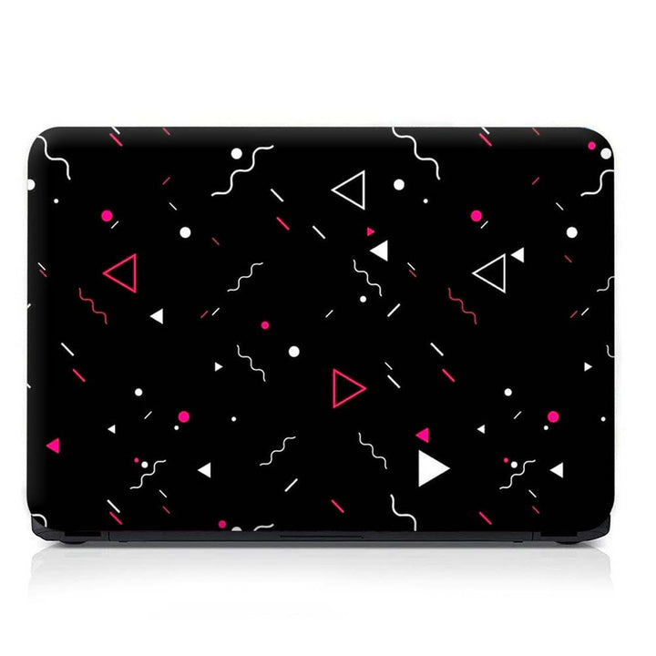 Full Panel Laptop Skin - Triangle Spiral on Black