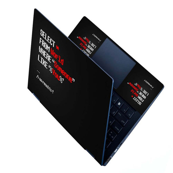 Full Panel Laptop Skin - Where Someone Query