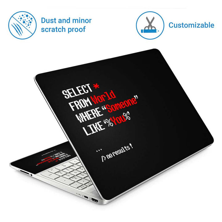 Full Panel Laptop Skin - Where Someone Query