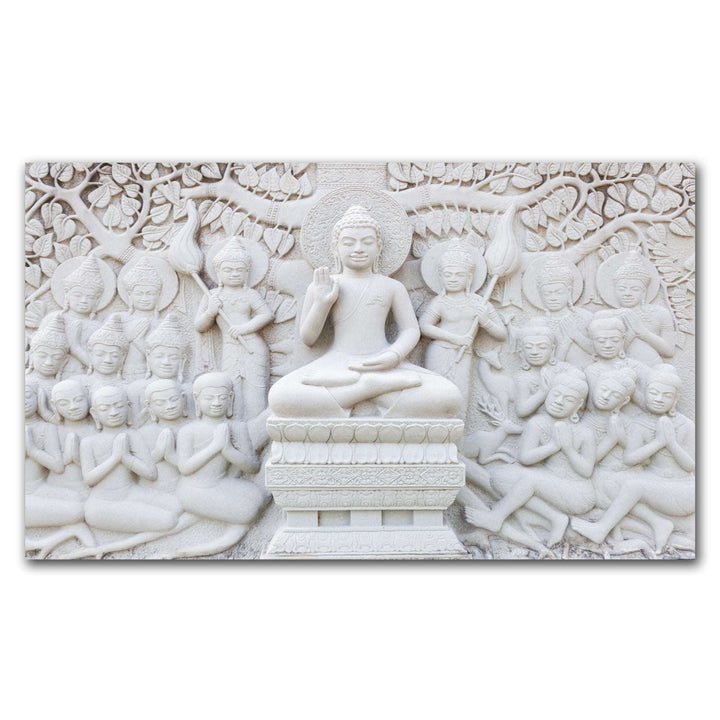 FineArts Rolled Canvas Painting - White Buddha