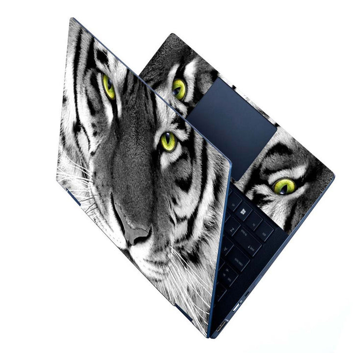 Full Panel Laptop Skin - White Tiger