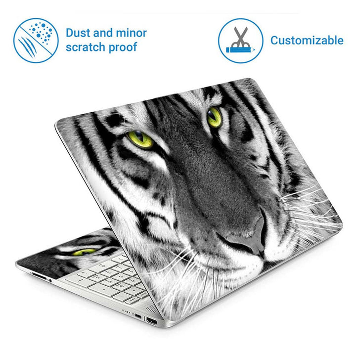 Full Panel Laptop Skin - White Tiger