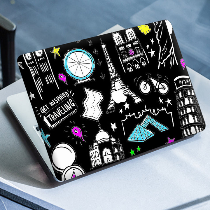 Laptop Skin for Apple MacBook - Wonders on Black - SkinsLegend