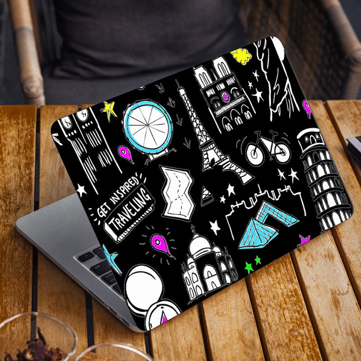 Laptop Skin for Apple MacBook - Wonders on Black - SkinsLegend