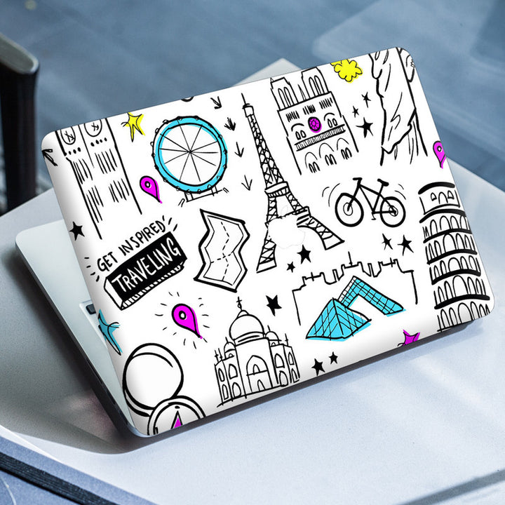 Laptop Skin for Apple MacBook - Wonders on White - SkinsLegend