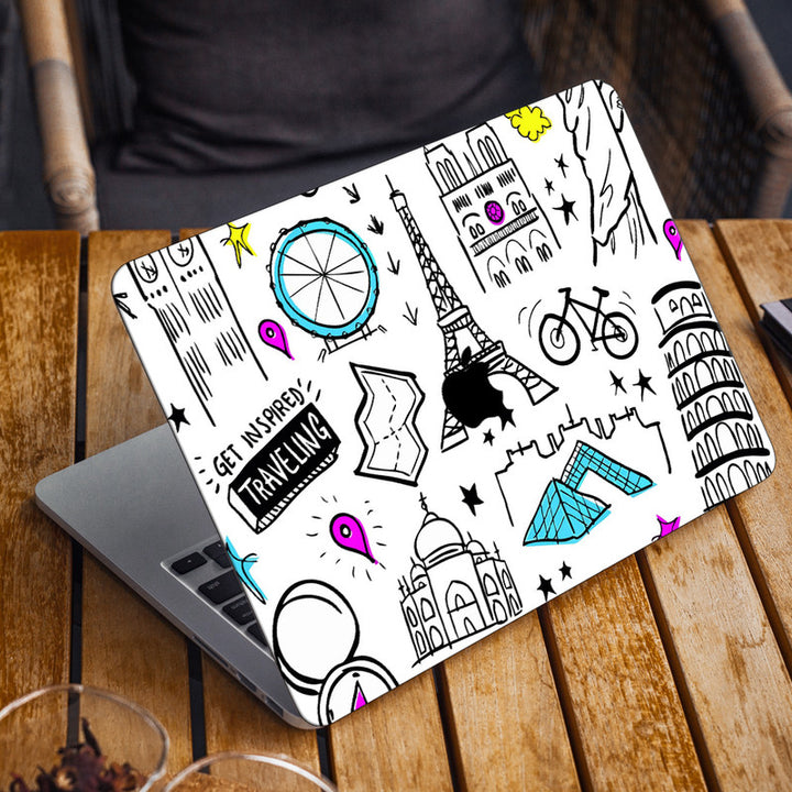 Laptop Skin for Apple MacBook - Wonders on White - SkinsLegend