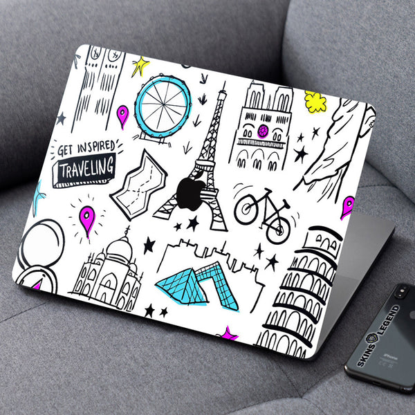 Laptop Skin for Apple MacBook - Wonders on White - SkinsLegend