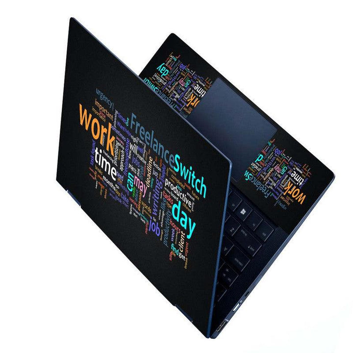 Full Panel Laptop Skin - Work Productive