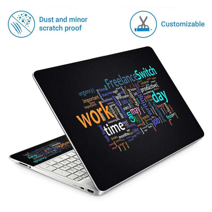 Full Panel Laptop Skin - Work Productive