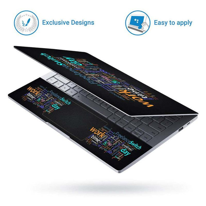 Full Panel Laptop Skin - Work Productive