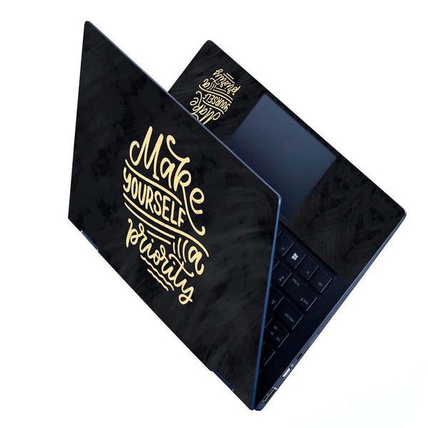 Full Panel Laptop Skin - Yourself Priority