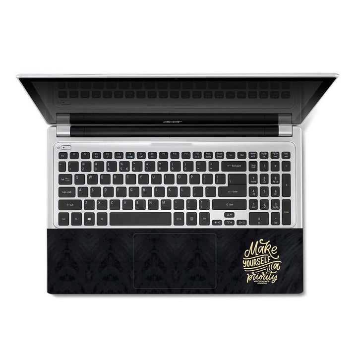 Full Panel Laptop Skin - Yourself Priority