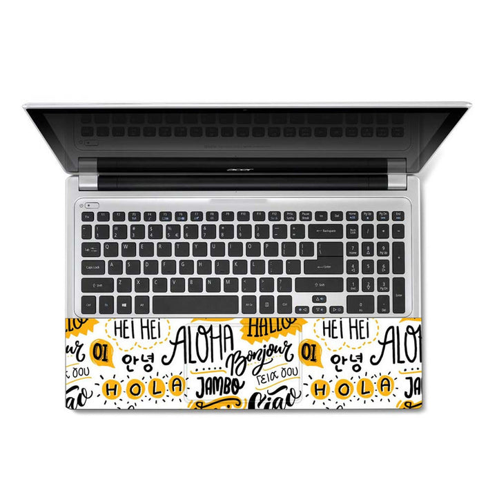 Full Panel Laptop Skin - aloha sticker bomb