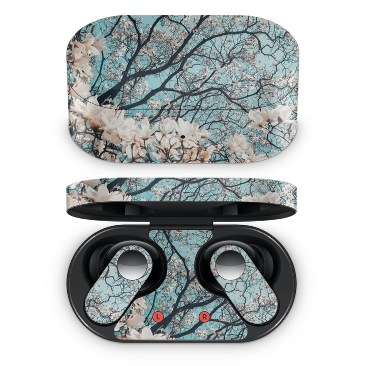 Oneplus Nord Buds Earbud Skin - Whitr Floral Stem