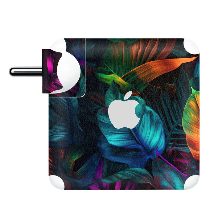 Charger Skin - Fluorescent Color Layout Made of Tropical Leaves