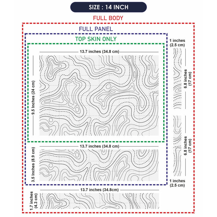 Laptop Skin - Topography Pattern TP12