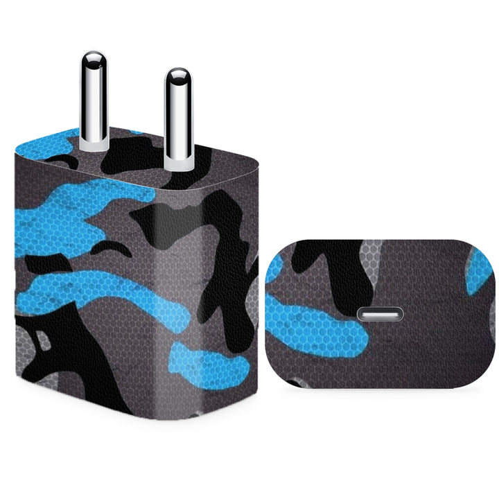 Charger Skin - Black Blue Camouflage