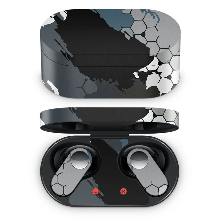 Oneplus Nord Buds Earbud Skin - Grey Black Honeycomb