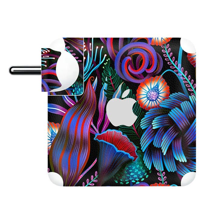 Charger Skin - Blue Purple Shaded Floral Spirals