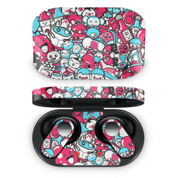 Oneplus Nord Buds Earbud Skin - Red Blue Faces