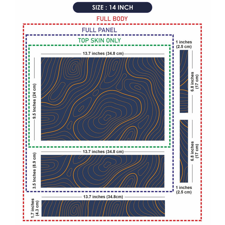 Laptop Skin - Topography Pattern TP08