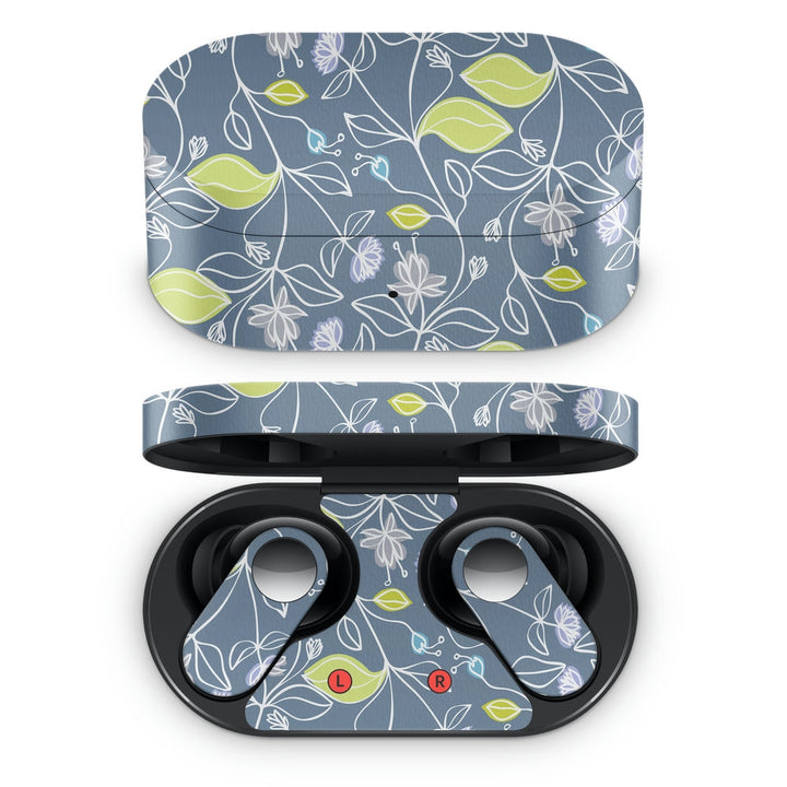 Oneplus Nord Buds Earbud Skin - Grren Leaves Floral