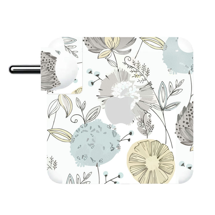Charger Skin - Grey Green Cream Blossoms