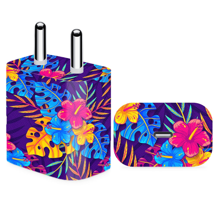 Charger Skin - UV_Yellow Red Purple Floral