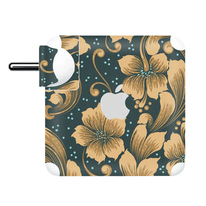 Charger Skin - Golden Flower Pattern