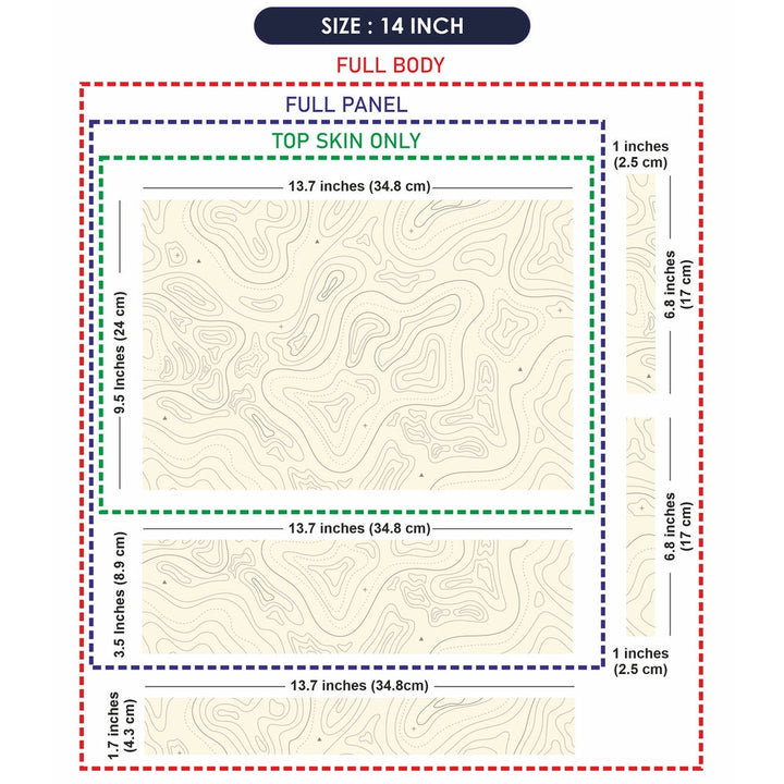 Laptop Skin - Topography Pattern TP14