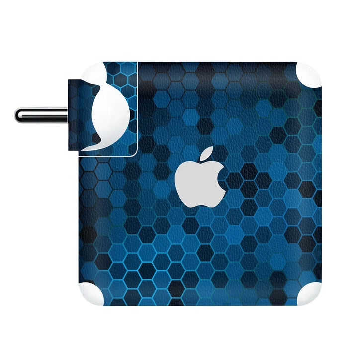 Charger Skin - Black Blue Honeycomb