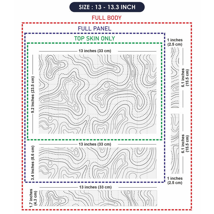 Laptop Skin - Topography Pattern TP12