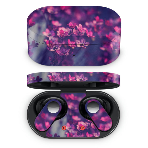 Oneplus Nord Buds Earbud Skin - Red Pink Blue Flowers