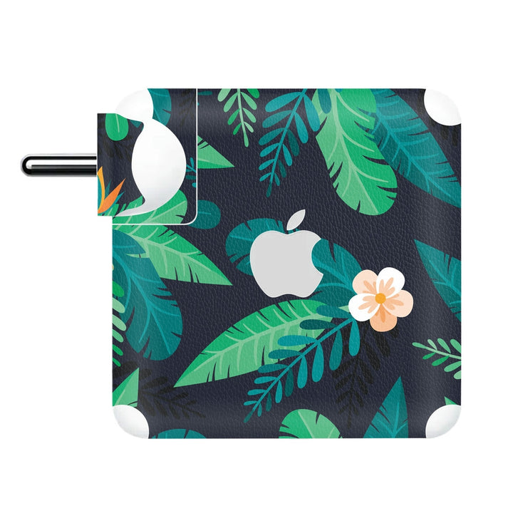 Charger Skin - Greenish Tropical Leaves
