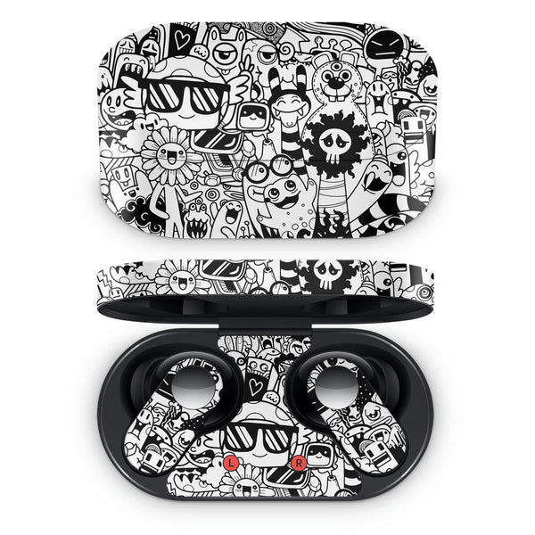 Oneplus Nord Buds Earbud Skin - Goggle Doodle Black