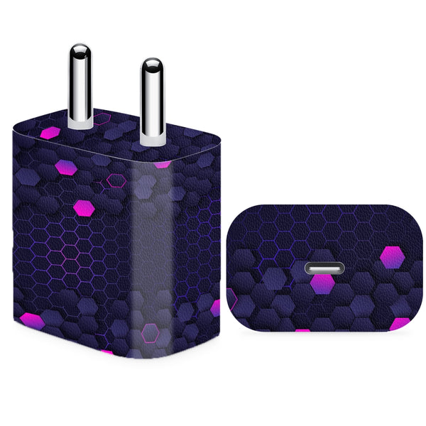 Charger Skin - Gradient Hexagonal Background Purple