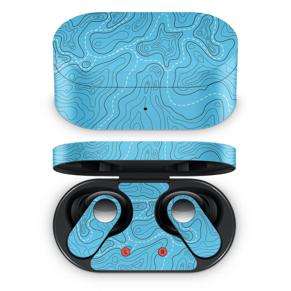 Oneplus Nord Buds Earbud Skin - Topographic Map Contour Lines