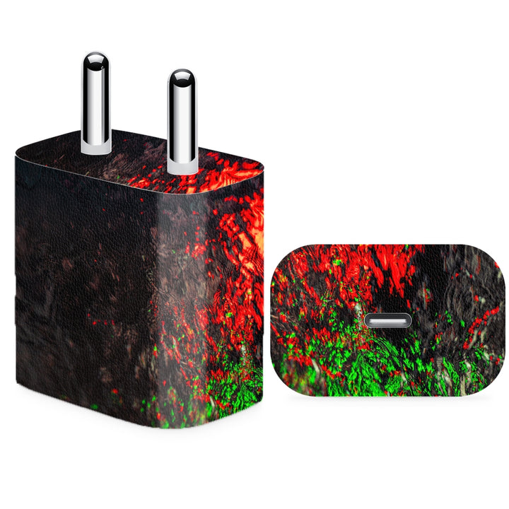 Charger Skin - Red and Green Abstract Painting