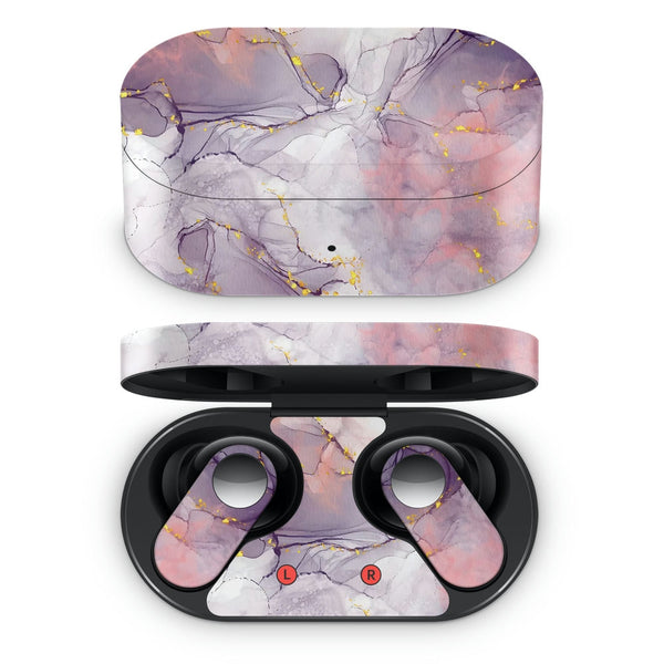 Oneplus Nord Buds Earbud Skin - Purple Shaded Marble Design