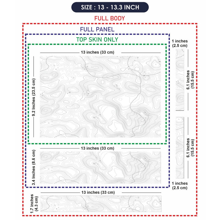 Laptop Skin - Topography Pattern TP07