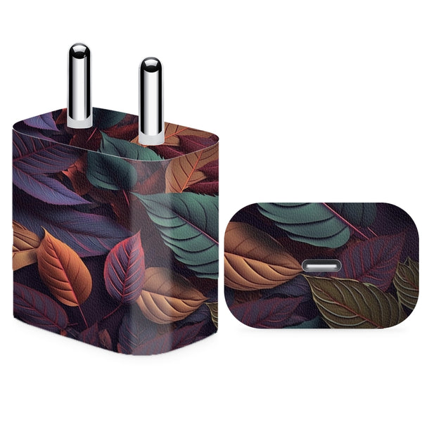 Charger Skin - Colorful Leaves Abstract Background Generative