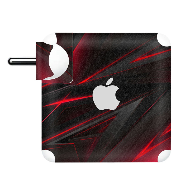 Charger Skin - Grey Red 3D Abstract
