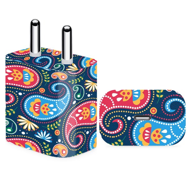 Charger Skin - Colorful Paisley Pattern