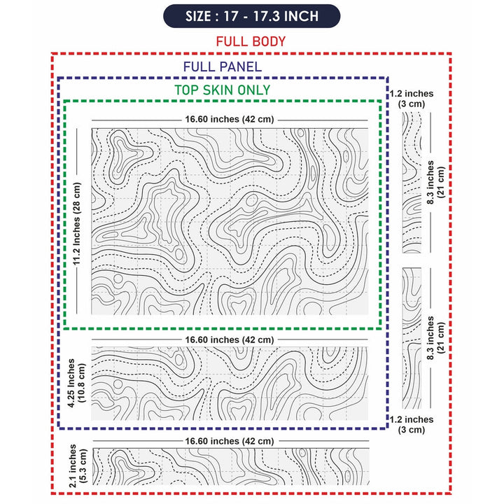 Laptop Skin - Topography Pattern TP12